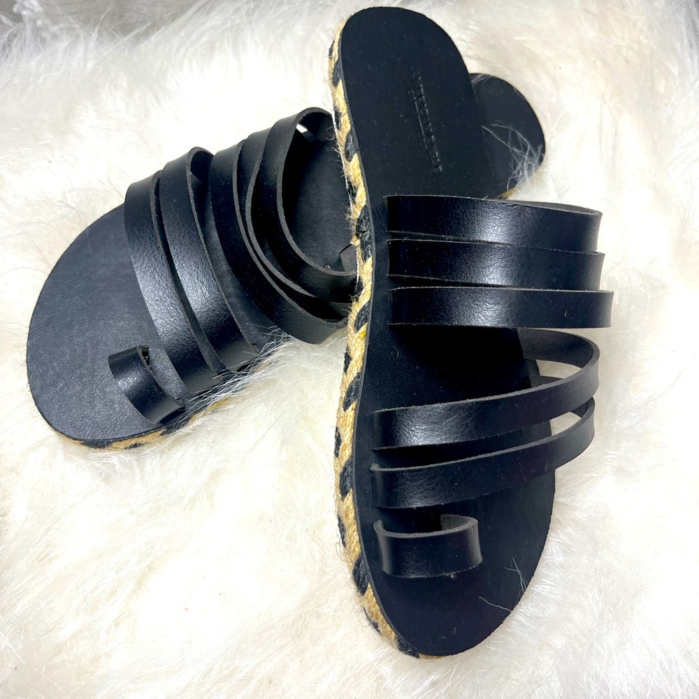 American Eagle Black flats sandals size 7 us